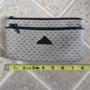 Liz Claiborne -- leather blue gray -- make up bag